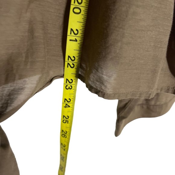 Chicos Brown Long Sleeve Sequin Tie Front Top 3 XL - Picture 6 of 8